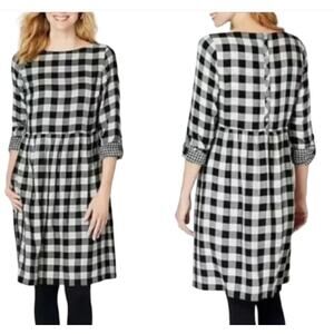 J.Jill gingham black white dress large petite